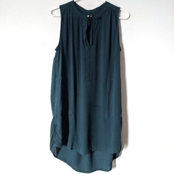 prAna Natassa Crinkled Tunic Petrol Blue XS - Picture 2 of 7